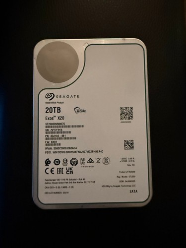 Seagate exos x20 - x20, tb