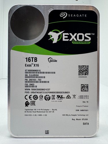Seagate exos x16 - 16tb, interne