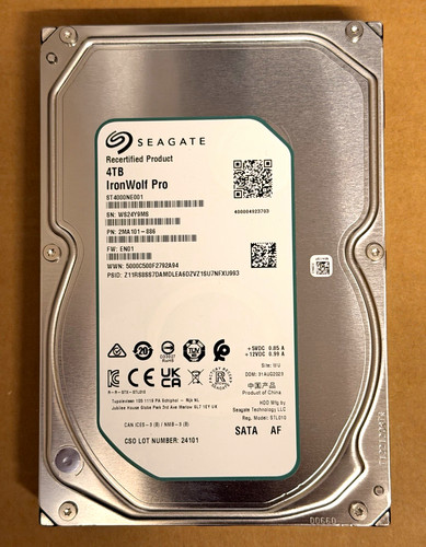 Seagate ironwolf pro 4tb - pro, 3,5"