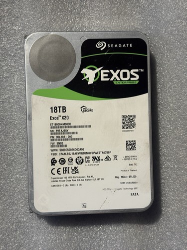 Seagate exos x20 - x20, 18tb