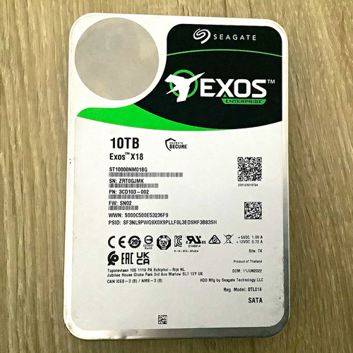 Seagate exos x18 - 10tb, interne