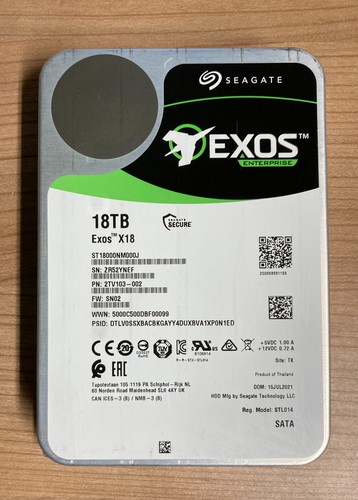 Seagate exos x18 18tb - x18, iii